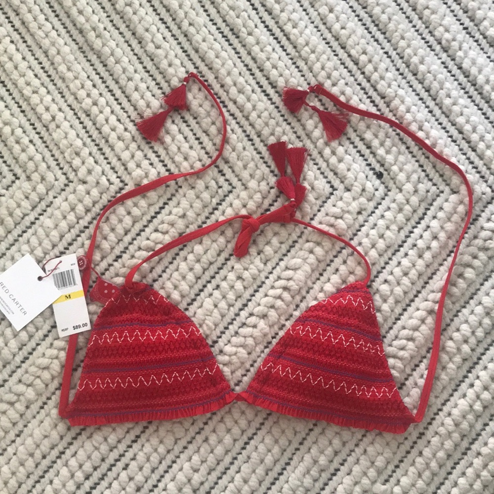 Red Carter Bikini top